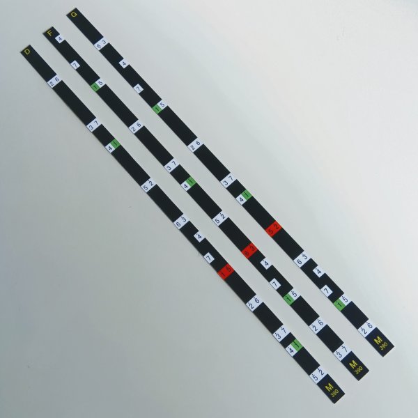 画像3: 【導入版】二胡音程ガイドシール　初心者向け／D調-F調-G調のセット　PGS-Intro　【予約受付中：2月下旬発売予定】 (3)